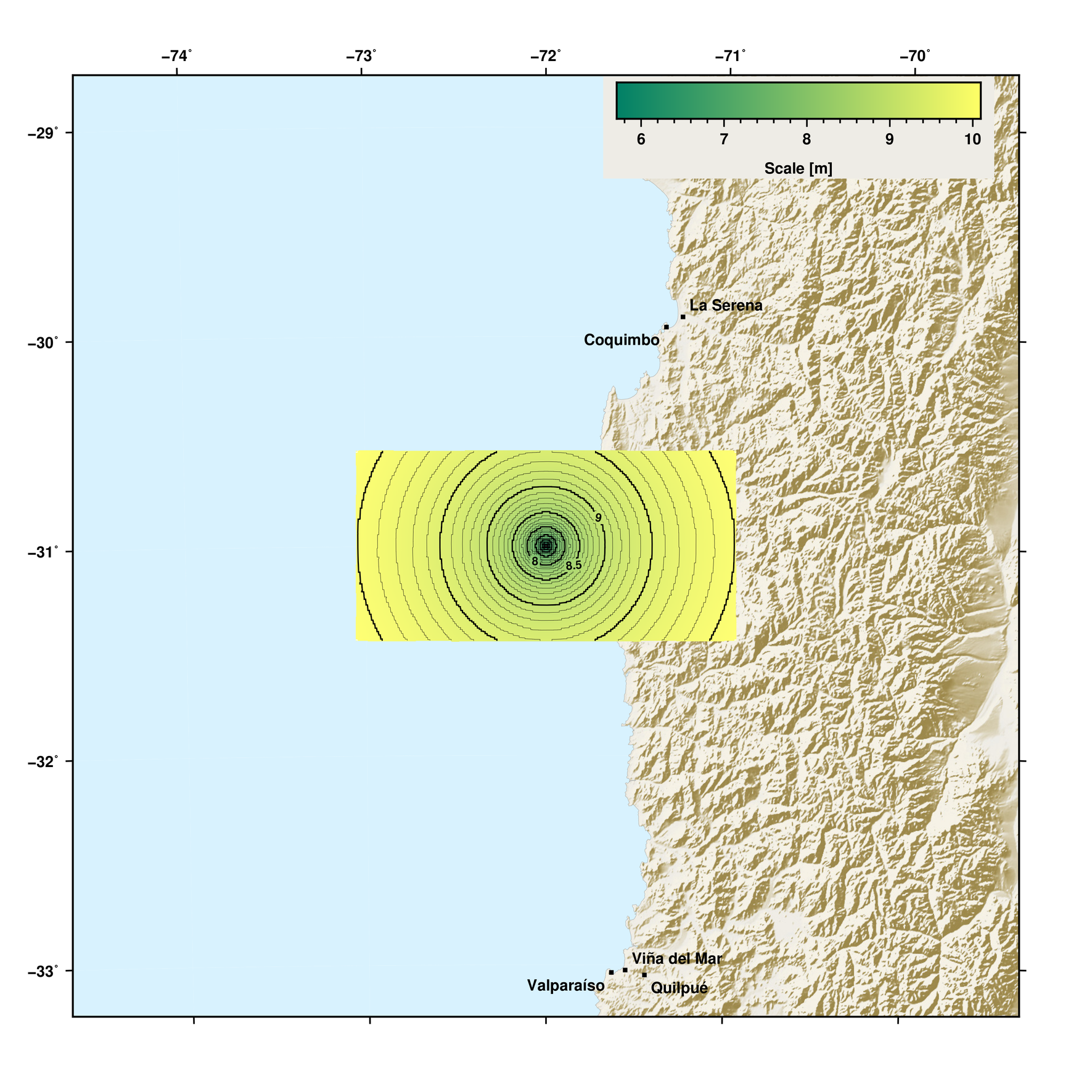 Map with interpolated gridded data created using automap